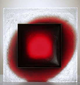 Red Square(melted sculpture, 60x60x15)